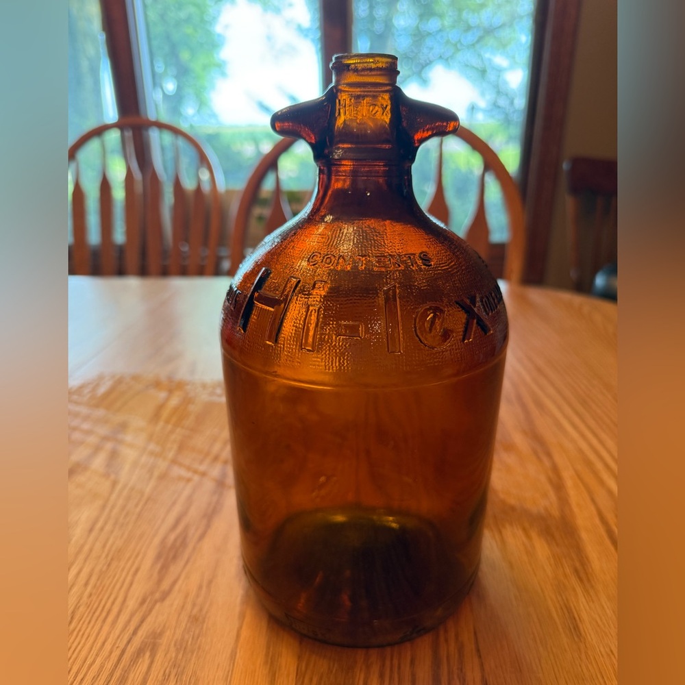 Vintage Hi-lex Amber Glass Jug
